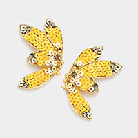 Sequin Embellished Butterfly Earrings