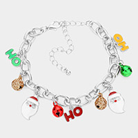 Christmas Santa Claus HOHOHO Charm Bracelet