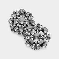 Floral Bubble Stone Embellished Stud Evening Earrings