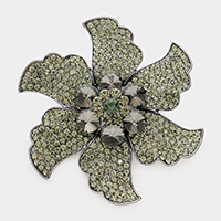 Rhinestone Flower Pin Brooch
