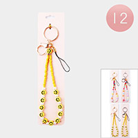 12PCS - Smile Pearl Seed Beaded Keychains