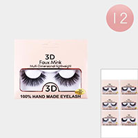 12Pairs - 3D Faux Mink Eye Lashes