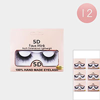 12Pairs - 5D Faux Mink Eye Lashes