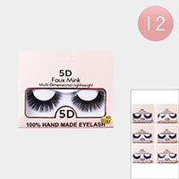 12Pairs - 5D Faux Mink Eye Lashes