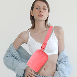 Solid Nylon Sling Bag / Fanny Pack / Belt Bag
