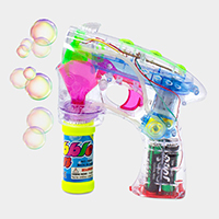 LED Light Up Flash Bubble Gun Toy