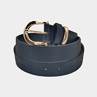 Solid Faux Leather Belt