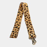 Leopard Patterned Genuine Fur Calf Bag Strap