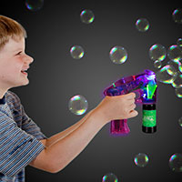 LED Light Up Flash Bubble Gun Toy