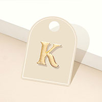 -K- Metal Monogram Initial Lapel Mini Pin Brooch