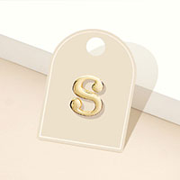 -S- Metal Monogram Initial Lapel Mini Pin Brooch
