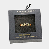 Secret Box _ 14K Gold Dipped Metal Link Ring