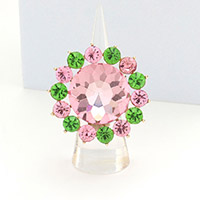 Bubble Stone Flower Stretch Ring