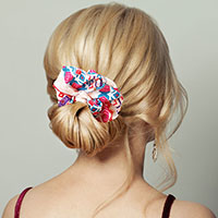 Aztec Patterned Scrunchie Hair Band