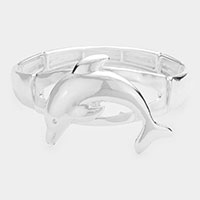 Metal Dolphin Stretch Bracelet