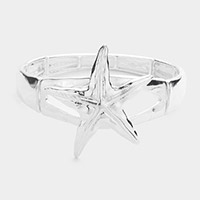 Starfish Accented Metal Stretch Bracelet
