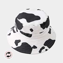 Reversible Cow Patterned Bucket Hat