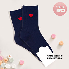10Pairs - Heart Pointed Socks