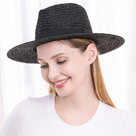 Black Band Straw Panama Sun Hat