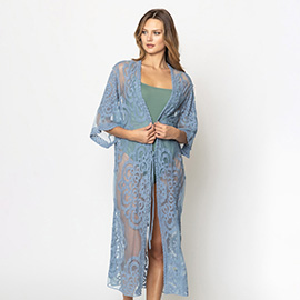 Lace Cover Up Kimono Poncho