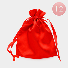 12PCS - Ribboned Satin Organza Gift Bags