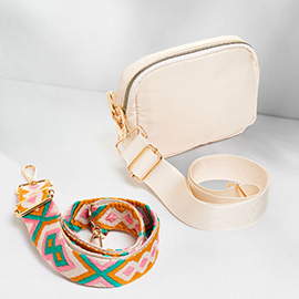 Interchangeable Strap Solid Sling Bag / Fanny Pack / Belt Bag