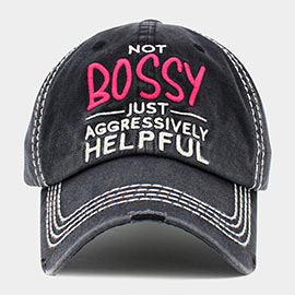 Not Bossy Just Aggressively Helpful Message Vintage Baseball Cap