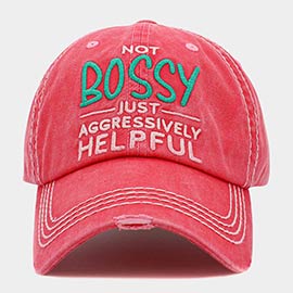Not Bossy Just Aggressively Helpful Message Vintage Baseball Cap