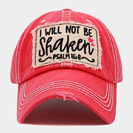 I Will Not Be Shaken Psalm 16:8 Message Vintage Baseball Cap