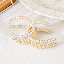 Pearl Embellished Hair Claw Clip
