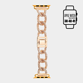 Rhinestone Embellished Chain Link Apple Watch Band