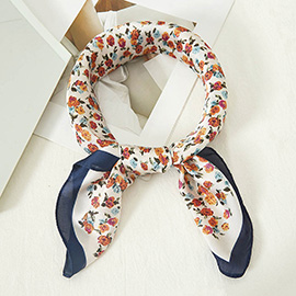 Flower Patterned Square Scarf