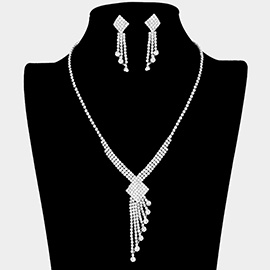 Abstract Rhinestone Necklace