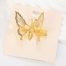 Metal Butterfly Snap Alligator Hair Clip