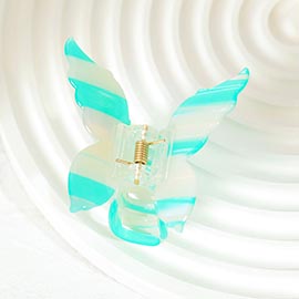 Striped Butterfly Hair Claw Clip