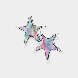 Abalone Starfish Stud Earrings
