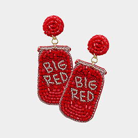 Big Red Message Felt Back Can Dangle Earrings