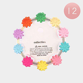 12 Set of 10 - Flower Mini Claw Hair Clips