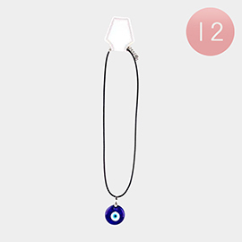 12PCS - Evil Eye Pendant Necklaces
