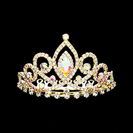 Marquise Stone Accented Princess Mini Tiara
