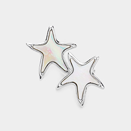 Mother of Pearl Starfish Stud Earrings