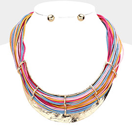 Multi Layered Colorful Cord Necklace