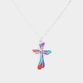 Colorful Cross Pendant Necklace