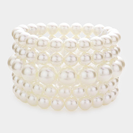 5PCS - Pearl Stretch Bracelets