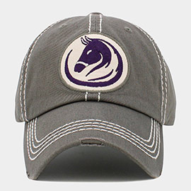 Horse Accented Vintage Baseball Cap