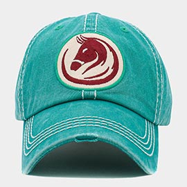 Horse Accented Vintage Baseball Cap