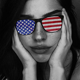 American USA Flag Glasses