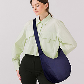 Solid Nylon Sling Bag / Crossbody Bag