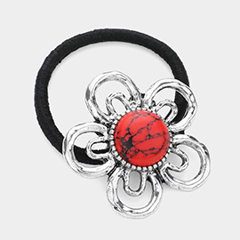 Flower Natural Stone Stretch Hair Band