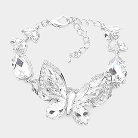 Multi Stone Butterfly Evening Bracelet